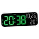 thumbnail image 3 of Reloj Despertador Digital Dst Moderno Reloj De Mesa Para Oficina Mesita De Noche Sala De Estar Negro Verde, 3 of 3