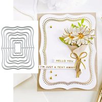 Troqueles De Metal Hubangzhu 7 Piezas Marcos Rectangulares Ondulados