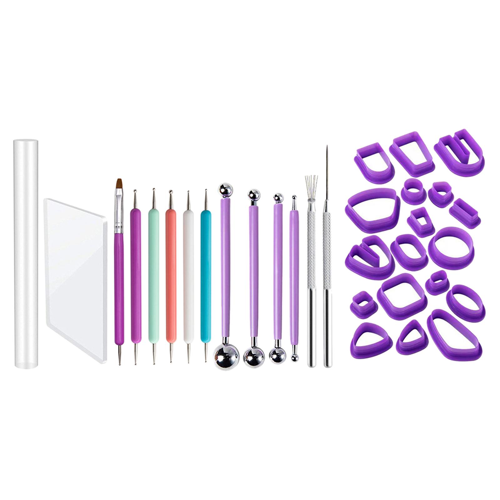 Magideal - Pendientes De Arcilla Polimérica Portátiles, 32 Uds., Herramientas De Corte, Colgante Hecho A Mano, Bricolaje, Cerámica, Fondant, Fiestas, Hornear, De