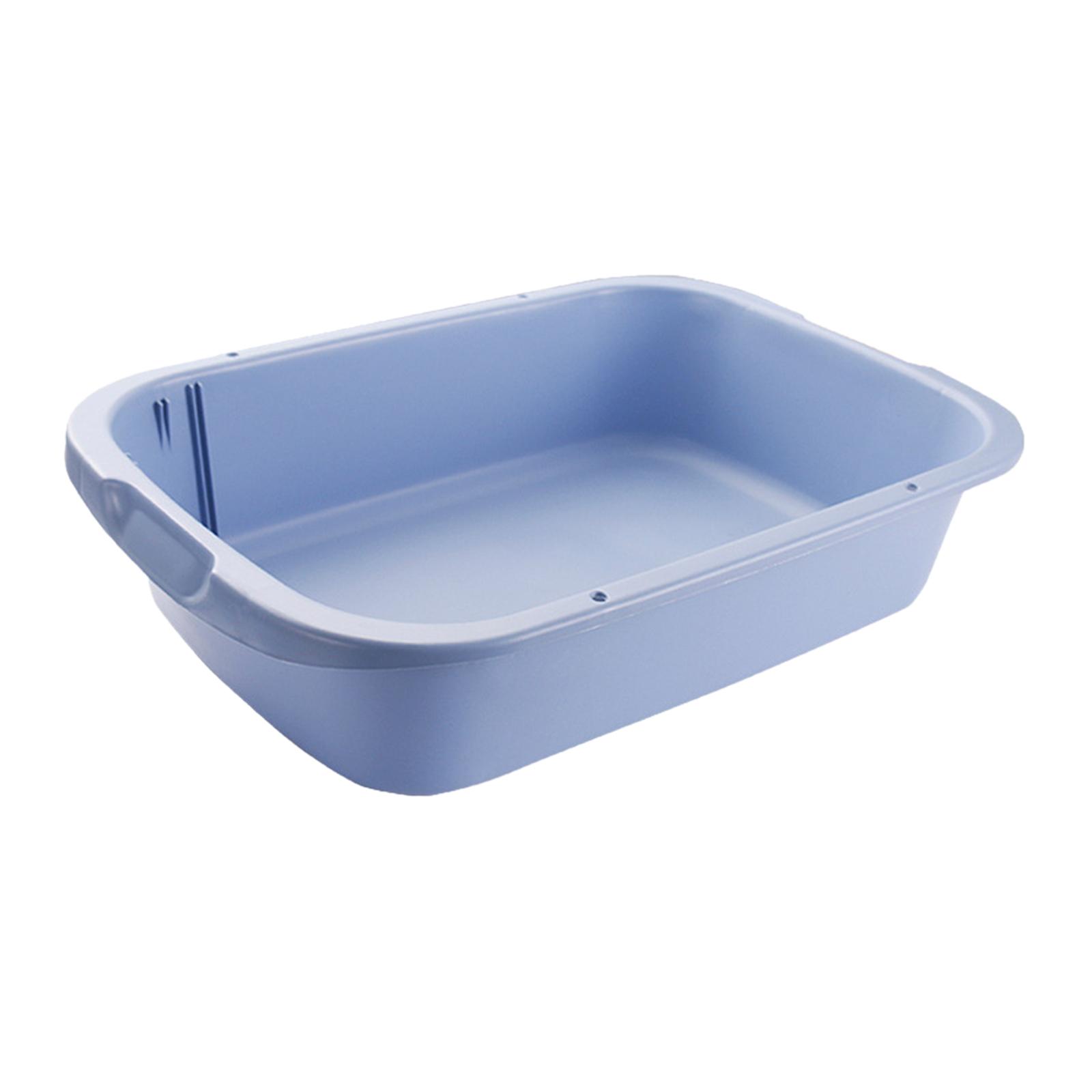 Magideal - Caja De Arena Para Mascotas, Inodoro De Fácil Limpieza, Inodoro Profundo, Caja De Arena Abierta De Lados Altos Para Gatos Pequeños Y Medianos, , Azul 52X35X12Cm