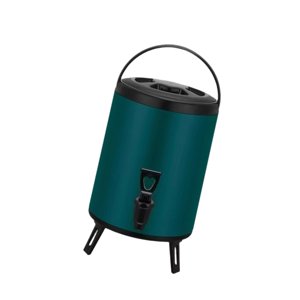 Magideal - Dispensador De Bebidas Frías Y Calientes, Barril Aislado Con Grifo, Dispensador De Bebidas Aislado, Cubo Para Té Con Leche Para Casas De Té Y Oficinas 10L Verde