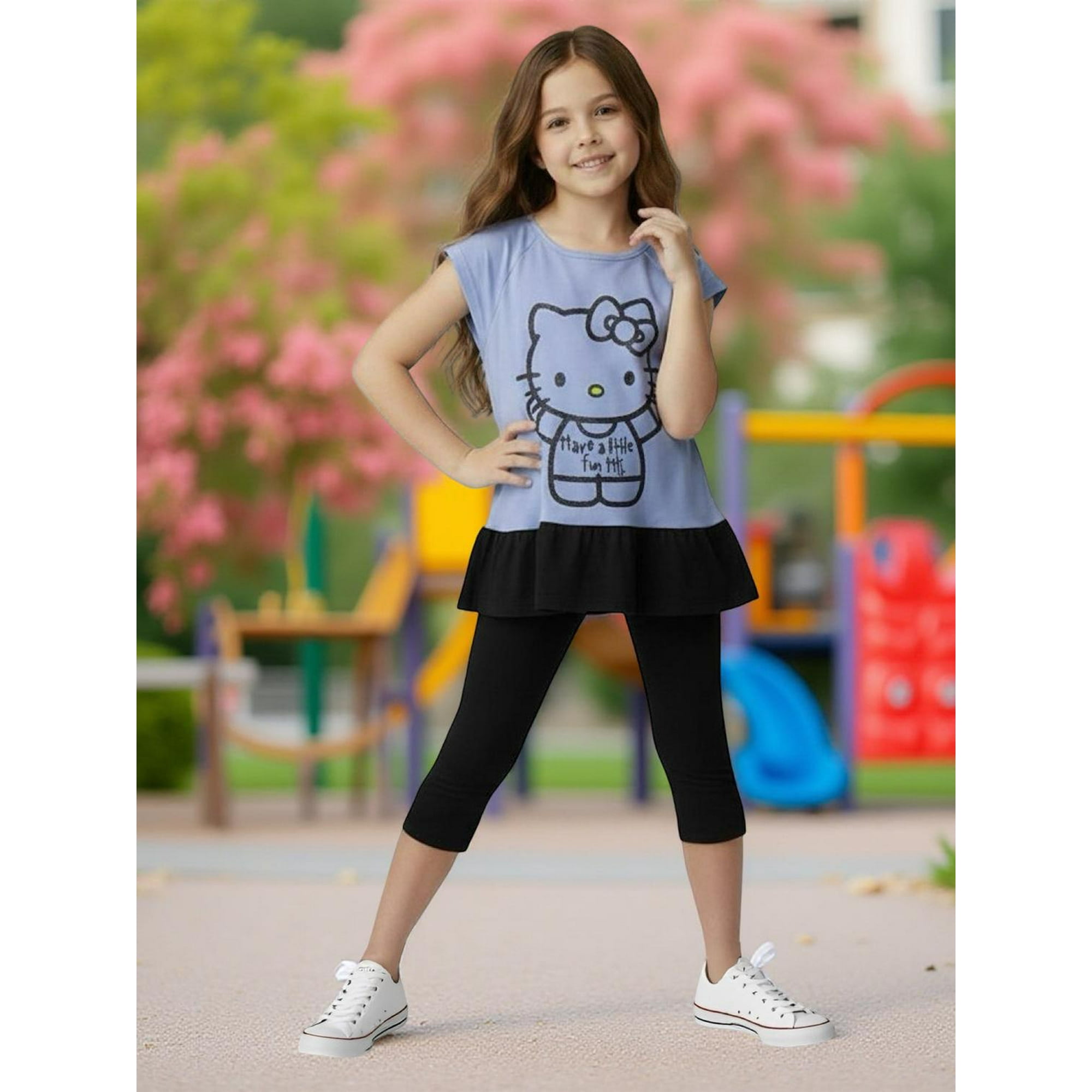 Conjunto Niña Hello Kitty Celeste 6