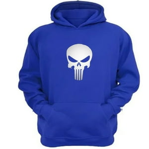 Genérico - Polerón Canguro Punisher Azul Talla M Unisex