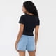 thumbnail image 2 of Polera Mujer M/C Crop Mini Print Negro Corona, 2 of 5