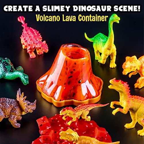 Kit de limo de dinosaurio de papelería original, kit de fabricación de limo que brilla en