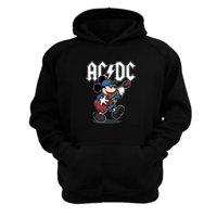 Genérico - Polerón Canguro Raton Acdc Negro Talla Xs Unisex