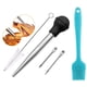 thumbnail image 1 of Turquía Baster para cocinar, acero inoxidable Turquía Baster jeringa con cepillo de limpieza y inyector de marinada, negro, 1 of 3