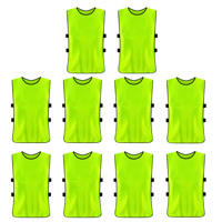 Linea Sport - Pack X10 Chaleco Deportivo Peto Multiuso Para Adultos Futbol