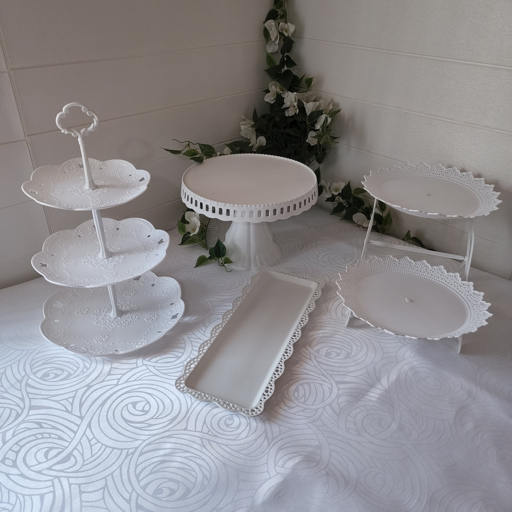 Ventitas Candy Bar - Set 4 Piezas Candy Bar (porta Torta, Porta Cupcake, Bandeja)