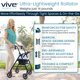 thumbnail image 2 of Rollator Walker Vive Ultraligero Con Asiento Y 6 Ruedas, 2 of 9