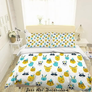 Milsleep - 3D Cartoon Animal Funda De Edredón Set Ropa De Cama Set Funda Nórdica Fundas De Almohada Sf56