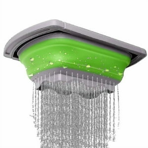 Crusec - Colador Escurridor De Silicona 29X21Cm Plegable Multiuso