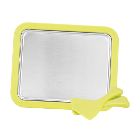 Magideal - Máquina Para Hacer Helados Diy Parte Inferior Antideslizante Casera Para El Hogar Durbale Fácil De Usar Placa De Congelador De Acero Inoxidable Máquin Amarillo