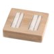 thumbnail image 5 of Pendientes De Madera Anillos Bandeja De Exhibición De Joyería Organizador Titular 2 Ranuras Blanco, 5 of 5