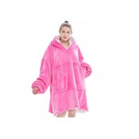 Movi - Polerón Sherpa Con Capucha Tipo Huggle Rosado