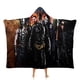 thumbnail image 1 of El Caballero Oscuro Manta Capa con Capucha Anti-Bolitas, Manta de Lana Ártica Suave, Manta Portátil de Felpa Ligera y Lujosa, Poncho para Siesta en Casa y Oficina, 100*130cm, 1 of 6