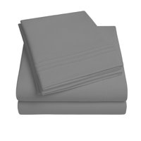 Juego De Sábana Gris 1800 Hilos Ultra Suave King Vincenzi