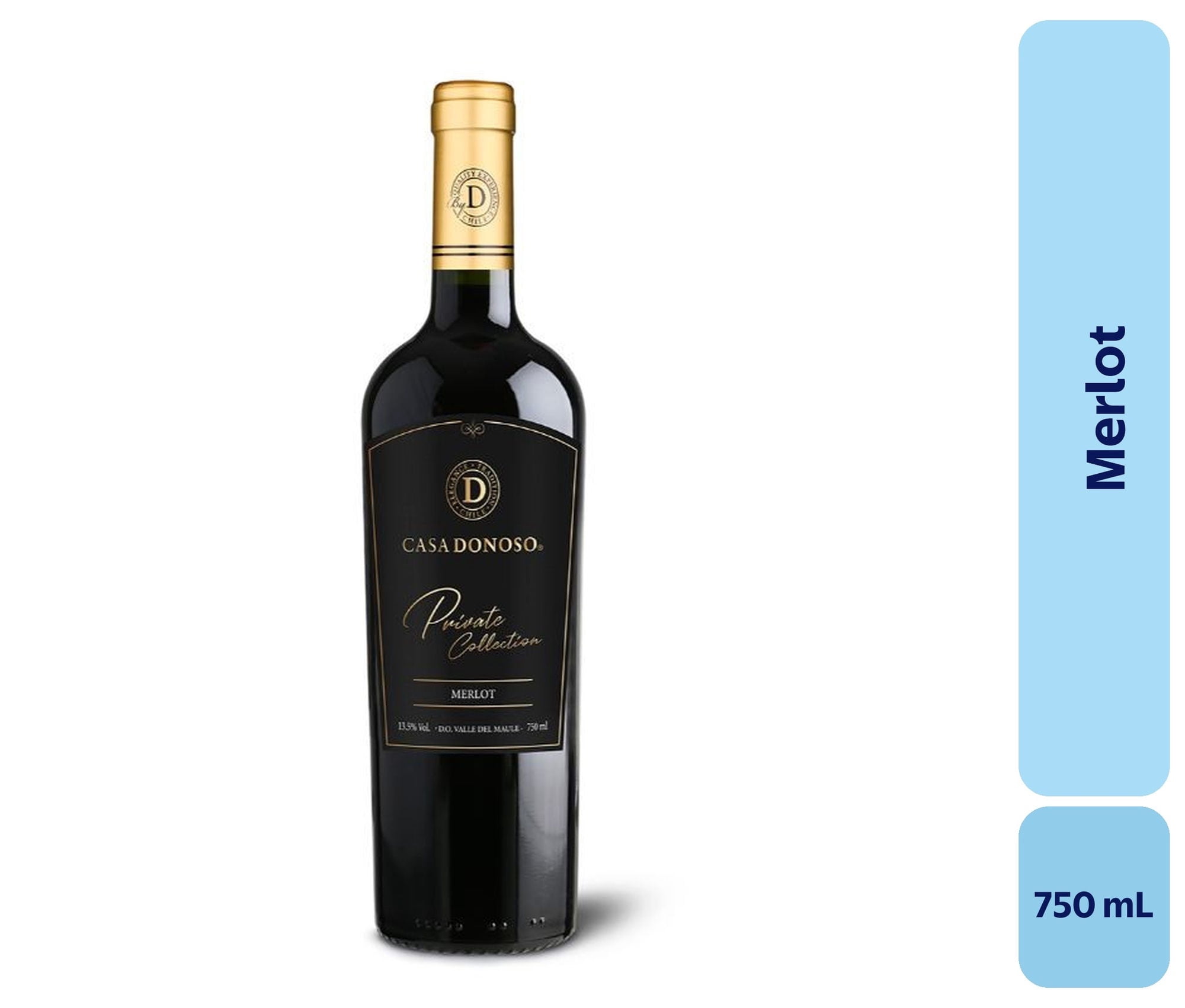 Vino Merlot Botella 750 mL Casa Donoso