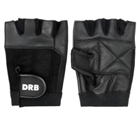 Guantes Fitness Cuero Spandex Drb Negro Pesas Y Gimnasio