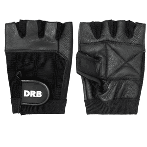 Guantes Fitness Cuero Spandex Drb Negro Pesas Y Gimnasio
