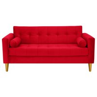 Bodevir - Sofa Retro 3C Felpa 01 Rojo