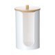 thumbnail image 3 of Dispensador De Tazas De Ba?o, Organizador De Tazas De Enjuague Para Encimera, Habitación De Invitados, Hogar, Blanco Con Tapa De Madera, 3 of 5