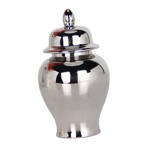 Bothyi - Jarrón De Porcelana Para Jengibre, Jarrón De Cerámica Tradicional Para Tanque De Almacenamiento, Hogar, Bodas, Plata