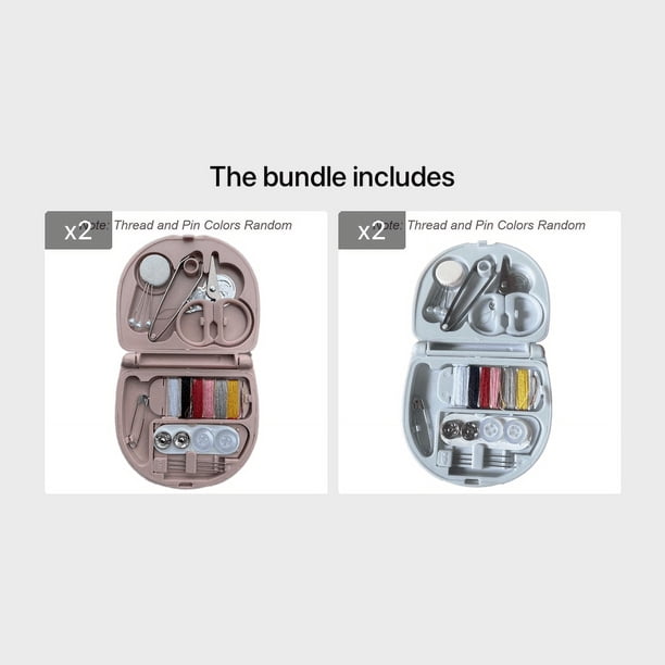 1pc Mini Portable Small Sewing Box Travel Household Sewing Kit Thread Scissors Needles Pins