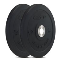 Juego De Paragolpes Olímpicos Cap Barbell Pro, Color Negro, 11,34 Kg, Par