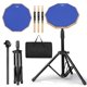thumbnail image 1 of Juego de tambores para práctica de batería GrowDaily Snare Drum de 12 pulgadas con soporte azul, 1 of 7
