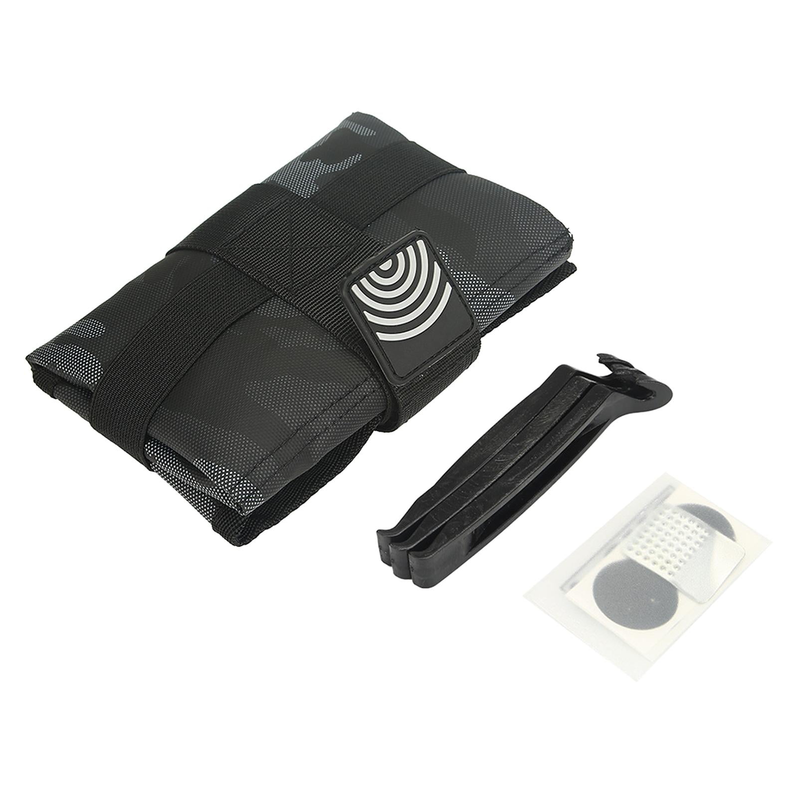 Magideal - De Alforjas Ligeras, Kits De Herramientas De Reparación De Bicicletas, Kit De Herramientas De Reparación De Neumáticos Plegables, Bolsa De Cojín Negro