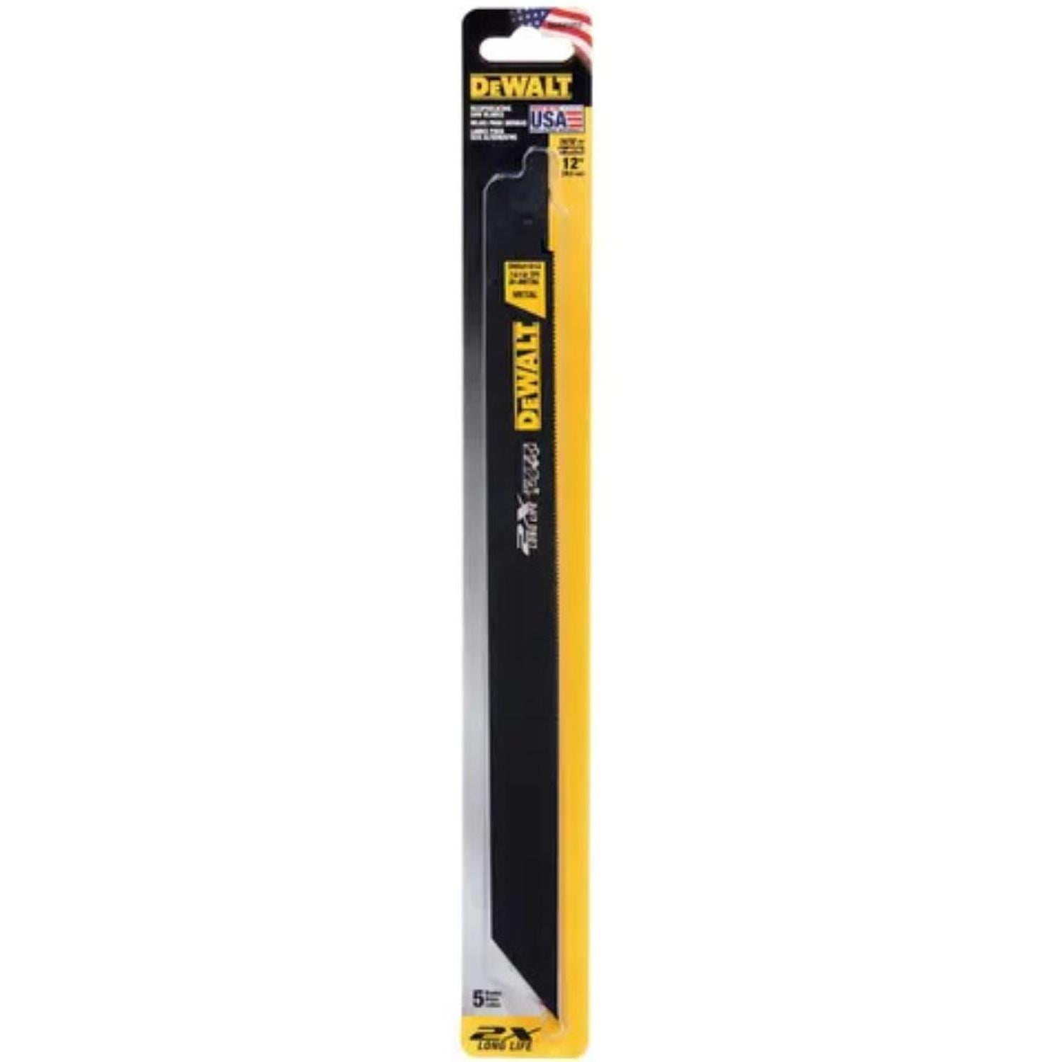 Set 5 Hojas De Sierra Sable Dewalt Dwa41812 - 12 - Bimetal Negro