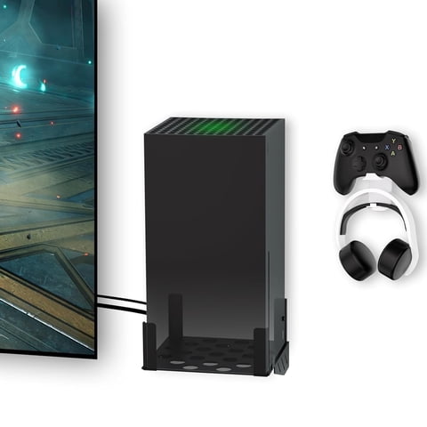 Kit De Montaje De Pared Aaronmei Para Xbox Series X Con Soporte Para Auriculares Negro