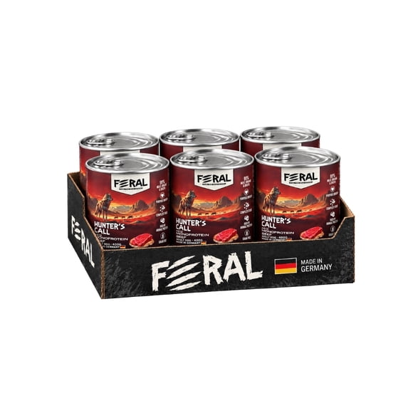 Lata Feral Perro Adulto Monoproteína Vacuno 400 Grs. X 6 Un.