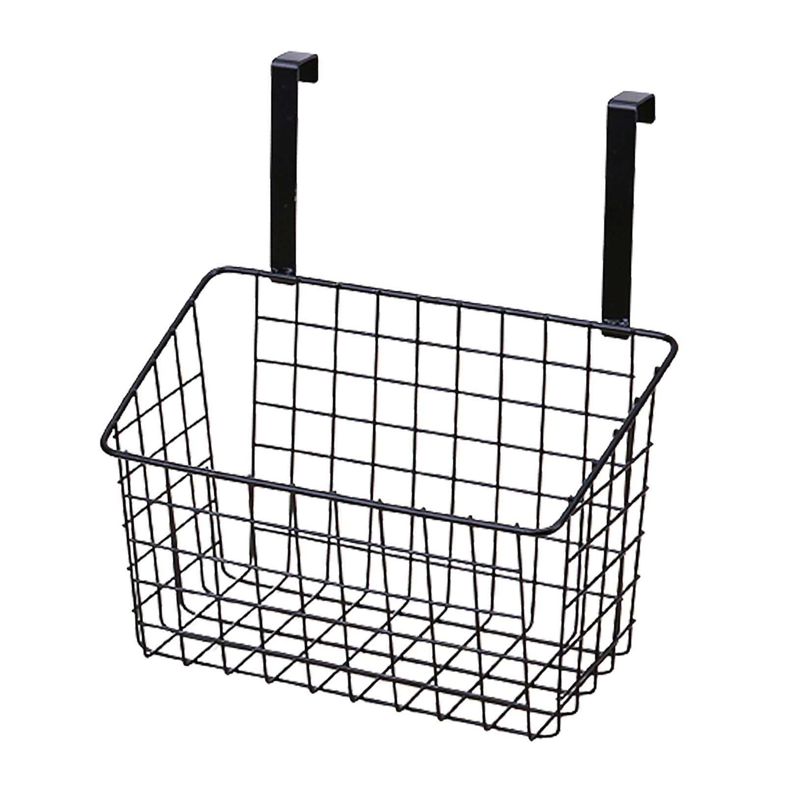 Magideal - S De Almacenamiento De Rejilla, Organizador De Puerta De Pequeña Sala, Organizador De Almacenamiento Colgante De De Alambre Para Cocina Y , , Negro