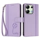 thumbnail image 3 of Funda Cartera Trébol para Xiaomi Redmi Note 13 4G con Ranuras Tarjetas y Carga Inalámbrica Morado claro, 3 of 6