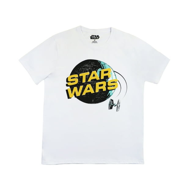 Polera Hombre Estrella De La Muerte Blanco Star Wars