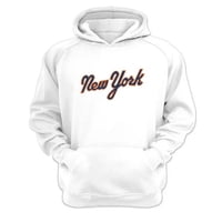 Genérico - Polerón Canguro New York Blanco Talla M Unisex