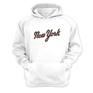 Genérico - Polerón Canguro New York Blanco Talla S Unisex