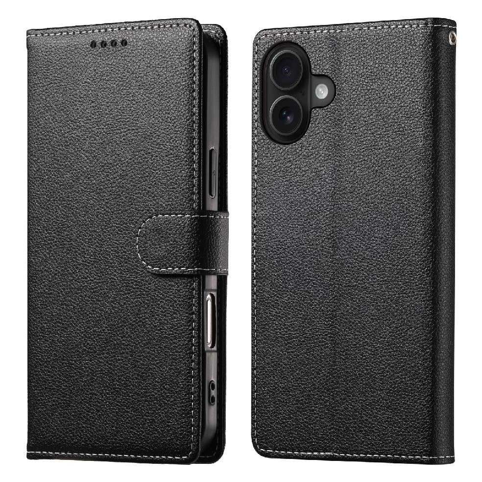 Foxdock - Funda Para Iphone 16 Plus – Cuero Premium, 3 Ranuras Para Tarjetas, Protección Contra Impactos