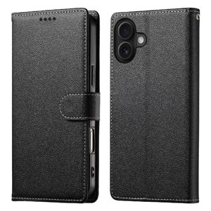 Foxdock - Funda Para Iphone 16 Plus – Cuero Premium, 3 Ranuras Para Tarjetas, Protección Contra Impactos