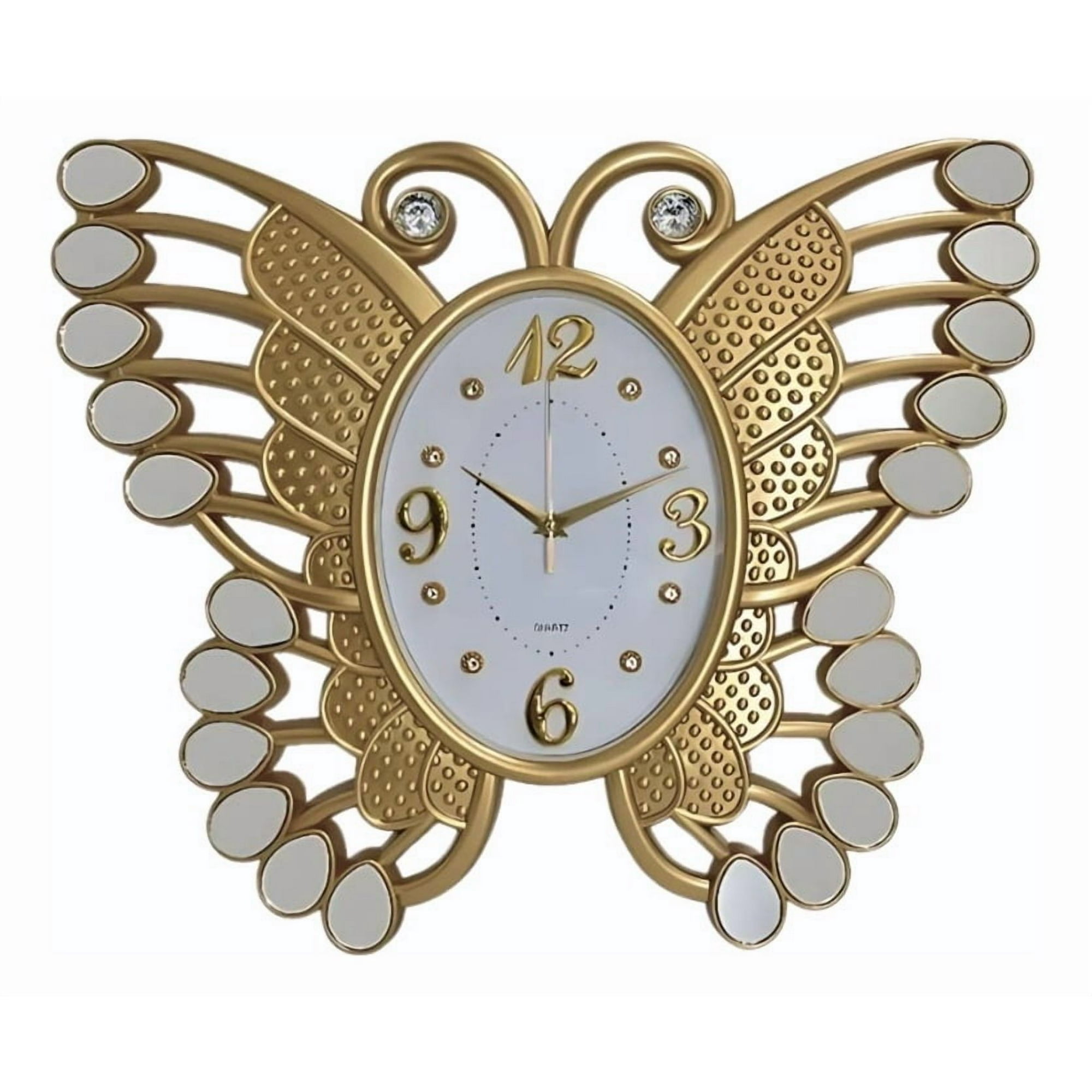 Genérico - Reloj Pared Decorativo Mariposa Detalle Espejo Moderno Jhn