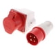 thumbnail image 2 of 380-415V 16A Conectores macho y hembra impermeables Conector hembra 3P + E IP44 6H, 2 of 5