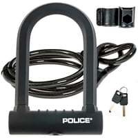 Candado Para Bicicletas Police U-Lock Con Llave Para Bicicletas Y Patinetes