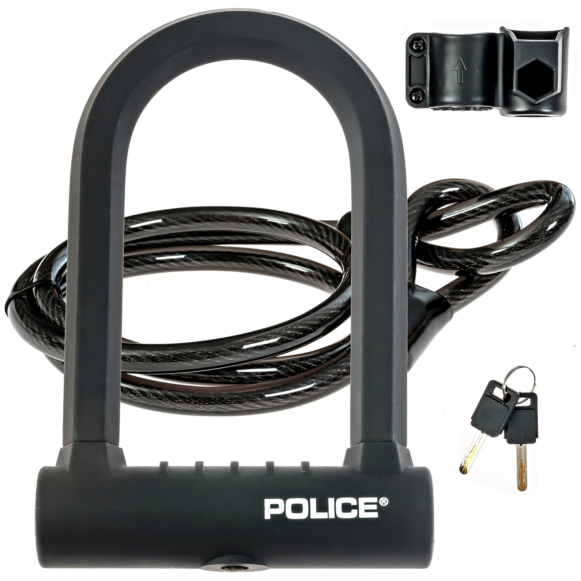 Candado Para Bicicletas Police U-lock Con Llave Para Bicicletas Y Patinetes