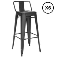 Moadchile - Pack 6 Taburete Tolix 66 Cm Negras