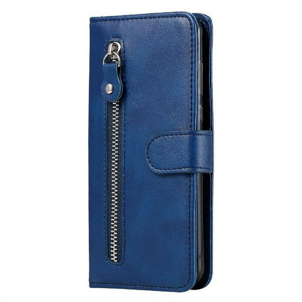 Funda con Cremallera para OPPO Reno 8 5G, Carcasa Cartera de Cuero PU con Soporte y Tarjetero