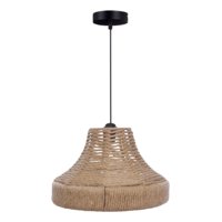 Genérico - Lámpara Colgante Techo Fibra Natural Elegante Decoración Jhn