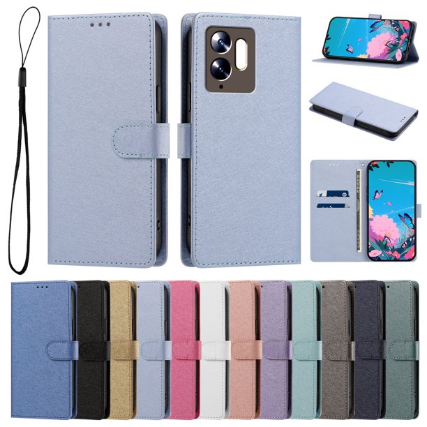 Funda Cartera de PU para Xiaomi Poco C95 Pro con Tarjetas, Azul Cielo