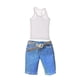 thumbnail image 2 of 1/6 Chaleco Blanco Y Pantalones Cortos Azules Ropa De Jeans Para Figura De Acción Masculina De 12 '', 2 of 3